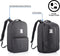 XD Design Flex Gym Bag - Anti-diefstal Rugzak - 16 tot 24 liter - Zwart