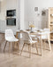 Set van 4 eetkamerstoelen HAZELTON Wit