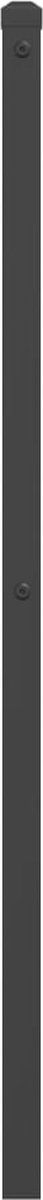 vidaXL - Hoofdbord - 135 - cm - metaal - zwart