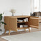 vidaXL - Dressoir - OLDEN - 114x43x73,5 - cm - massief - grenenhout - bruin