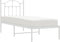 vidaXL - Bedframe - met - hoofdbord - zonder - matras - metaal - wit - 75x190 - cm