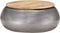 vidaXL - Salontafel - 68x68x30 - cm - massief - mangohout - grijs