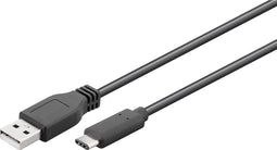 Goobay 55468 - USB-C naar USB-A Kabel - 1,8 m - Zwart