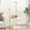 vidaXL - Kattenmeubel - met - sisal - krabpalen - 136 - cm - crèmekleurig