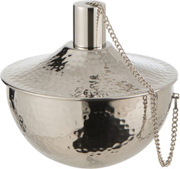 J-Line olielamp Tafel Fijn Gehamerd - metaal - zilver
