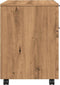vidaXL - Dossierkast - verrijdbaar - 45x38x54 - cm - hout - artisanaal - eikenkleur