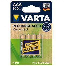 Varta 56813 - Oplaadbare AAA batterijen - NiMH 800 mAh - Groen (4 stuks)