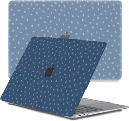 Lunso Geschikt voor MacBook Air 13 inch M1 (2020) cover hoes - case - Purple Pips