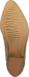 PS Poelman Nolia - Dames Leren Western Enkellaarzen - Ritssluiting 4 cm hak - Cappuccino Beige - Maat 40