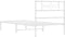 vidaXL - Bedframe - met - hoofdbord - metaal - wit - 90x190 - cm