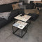 IBIZA 60 x 60 - Bijzettafel - Blacksmith staal - Keramieke tegels