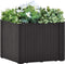vidaXL - Plantenbak - hoog - met - zelfbewateringssysteem - 43x43x33cm - antraciet