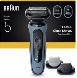 Braun Series 5 - Elektrisch Scheerapparaat - 50 min batterijduur + 2 opzetstukken - Azure
