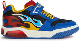 GEOX J INEK - Lage sneakers - Verlichting en klittenband - ROYAL/RED