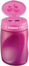 STABILO EASYsharpener - Ergonomische 3 in 1 Puntenslijper - Linkshandig - Roze - Geschikt Voor Alle Potloden
