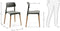 Kave Home Rigel - Stoel - Grijze kunststof zitting - Set van 4 (4 stuks)
