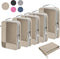 Skycases Packing Cubes - Koffer Organizer Set - 6-delige Set - Compressie Rits - Beige (6 stuks)