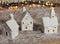 Christmas House - Kerstdecoratie - Porseleinen huisjes met LED verlichting - Wit (3 stuks)