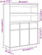 vidaXL - Hoge - kast - 89x34x116,5 - cm - massief - grenenhout - wit