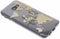 Hoesje Geschikt voor Samsung Galaxy A5 (2017) Hoesje Siliconen - Design Backcover siliconen - Goud / Transparant / Quote World Map