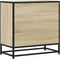 vidaXL - Nachtkastje - 60x31x60 - cm - bewerkt - hout - en - metaal - sonoma - eiken