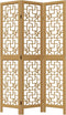 vidaXL - Kamerscherm - met - 3 - panelen - massief - paulowniahout - bruin