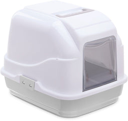 Imac Easy Cat - Kattenbak - Met deur en koolfilter - Taupe - 50 x 40 x 40 cm