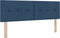 vidaXL - Hoofdbord - met - Knopen - Blauw - 160 - cm - Stof