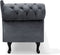 NIMES - Chaise longue - Grijs - Linkerzijde - Fluweel