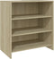vidaXL - Dressoir - 70x40,5x75 - cm - bewerkt - hout - sonoma - eikenkleurig