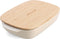 KitchenAid Ovenschaal - Steengoed met bamboe deksel - 15x24.1 cm - almond cream