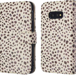iMoshion Hoesje Geschikt voor Samsung Galaxy S10e Hoesje Met Pasjeshouder - iMoshion Design Bookcase smartphone - Meerkleurig / Black And White Dots