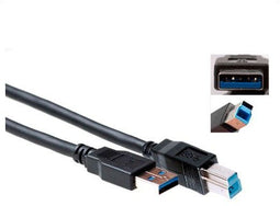 ACT 1m - USB 3.0 Kabel - Male/male - Zwart