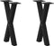 vidaXL - Salontafelpoten - 2 - st - X-vormig - 38x(42-43) - cm - staal - zwart