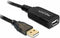 Delock 20m USB 2.0 - Kabel - USB 2.0 type-A male/female - Zwart
