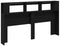 vidaXL - Opberghoofdbord - met - LED-verlichting - Zwart - Eiken - 180x18,5x103,5 - cm