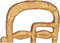 Decoratieve figuren Gezicht Gouden 19,5 x 38 x 10,5 cm (4 Stuks)
