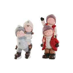 Kerstversiering DKD Home Decor Multicolour Kinderen 18,5 x 22 x 51 cm (2 Stuks)