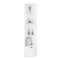 Woltu Hoekboekenkast - 5 Planken en Kastdeur - Wit Hout - 29,5 x 29,5 x 158 cm