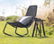 WOOOD Tom Schommelstoel Buiten - Rattan - Zwart - 97x51x95