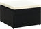 vidaXL - Voetenbank/poef - zwart - 53x53x30 - cm - poly - rattan