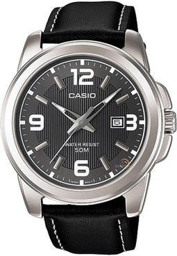 Casio MTP-1314L-8AVEF - Horloge - 24 mm - Leer - Zwart