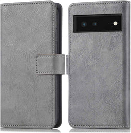 iMoshion Hoesje Geschikt voor Google Pixel 6 Hoesje Met Pasjeshouder - iMoshion Luxe Bookcase - Grijs
