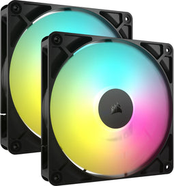 Corsair RS140 ARGB - Ventilator 140mm - Multicolour LED - Zwart (2 stuks)