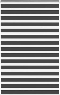 vidaXL - Zebra - rolgordijn - 145x230 - cm - stofbreedte - 140,9 - cm - zwart