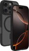 BeHello iPhone 16 Pro - Back Cover Hoesje - MagSafe - Schokbestendig - Transparant Zwart