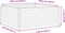 vidaXL - Plantenbak - 110x110x46 - cm - massief - grenenhout - wit
