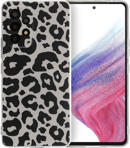 imoshion Hoesje Geschikt voor Samsung Galaxy A53 Hoesje Siliconen - imoshion Design hoesje - Meerkleurig / Leopard Transparent