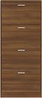 vidaXL - Schoenenkast - 59x17x150 - cm - bewerkt - hout - bruin - eikenkleur