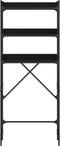 vidaXL - Wasmachinekast - 67x25x163 - cm - bewerkt - hout - zwart